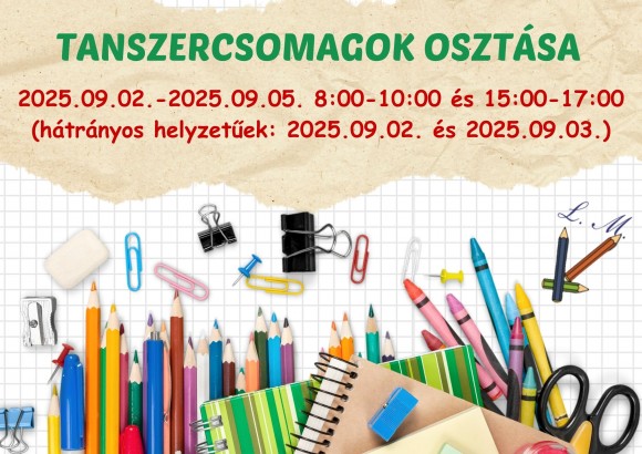 Tanszercsomagok osztása